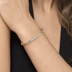 Gabriel & Co. 14K Yellow Gold Diamond Bangle