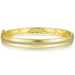 Outlet Gabriel & Co. 14K Yellow Gold Diamond Bangle