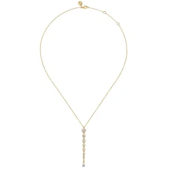 Clearance Gabriel & Co. 18K Yellow Gold Diamond Bar Necklace