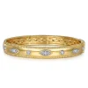 New Gabriel & Co. 14K Yellow Gold Diamond Bujukan Bangle