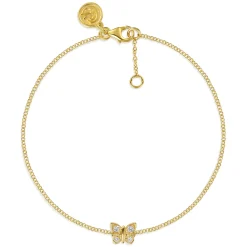Outlet Gabriel & Co. 14K Yellow Gold Diamond Butterfly Bracelet