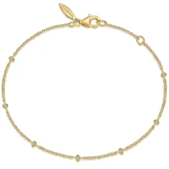 Discount Gabriel & Co. 14K Yellow Gold Diamond Chain Bracelet