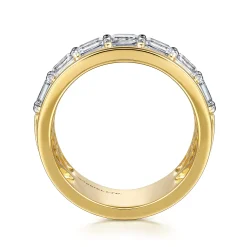 Clearance Gabriel & Co. 18K Yellow Gold Diamond Cigar Band