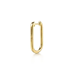 Clearance Gabriel & Co. 14K Yellow Gold Diamond Classic Elongated Oval Hoop Earrings