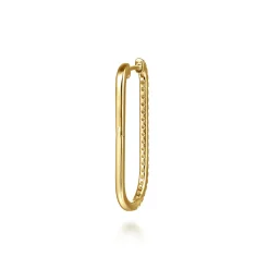 Outlet Gabriel & Co. 14K Yellow Gold Diamond Classic Elongated Oval Hoop Earrings