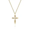 Outlet Gabriel & Co. 14K Yellow Gold Diamond Cross Pendant Necklace