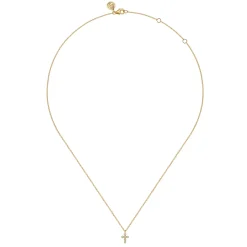 Online Gabriel & Co. 14K Yellow Gold Diamond Cross Pendant Necklace