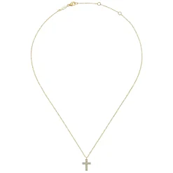 Clearance Gabriel & Co. 14K Yellow Gold Diamond Cross Pendant Necklace