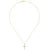 Discount Gabriel & Co. 14K Yellow Gold Diamond Cross Pendant Necklace