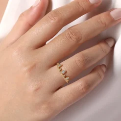 Sale Gabriel & Co. 14K Yellow Gold Diamond Crown Bujukan Ring