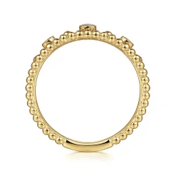 Sale Gabriel & Co. 14K Yellow Gold Diamond Crown Bujukan Ring