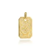 New Gabriel & Co. 14K Yellow Gold Diamond Dog Tag Pendant