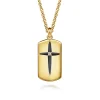 Gabriel & Co. 14K Yellow Gold Diamond Dog Tag Pendant
