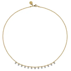 Clearance Gabriel & Co. 14K Yellow Gold Diamond Drop Necklace