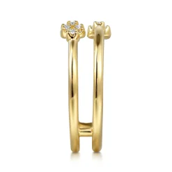 Best Gabriel & Co. 14K Yellow Gold Diamond Easy Stackable Ring 0.08ct