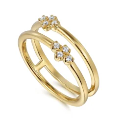 Best Gabriel & Co. 14K Yellow Gold Diamond Easy Stackable Ring 0.08ct