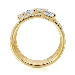 Gabriel & Co. 18K Yellow Gold Diamond Easy Stackable Ladies Ring