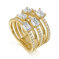 Gabriel & Co. 18K Yellow Gold Diamond Easy Stackable Ladies Ring