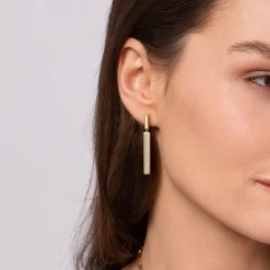 Hot Gabriel & Co. 14K Yellow Gold Diamond Elongated Pyramid Stud Drop Earrings