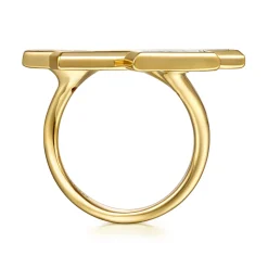 Best Gabriel & Co. 14K Yellow Gold Diamond Elongated Pyramid Bypass Ring