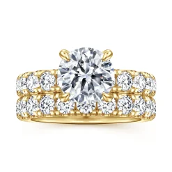 Best Gabriel & Co. 14K Yellow Gold Diamond Engagement Ring