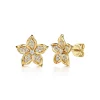 Clearance Gabriel & Co. 14K Yellow Gold Diamond Floral Stud Earrings