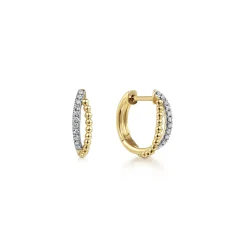 Online Gabriel & Co. 14K Yellow Gold Diamond Huggie Earrings 10mm