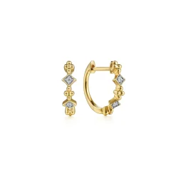 Discount Gabriel & Co. 14K Yellow Gold Diamond Huggie Earrings 0.04ct