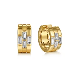 Discount Gabriel & Co. 18K Yellow Gold Diamond Huggie Earrings