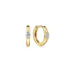 Sale Gabriel & Co. 14K Yellow Gold Diamond Huggie W Channel Setting