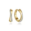 Sale Gabriel & Co. 14K Yellow Gold Diamond Intricate Hoop Earrings