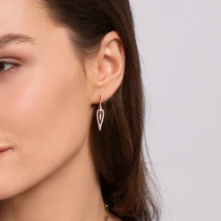 Gabriel & Co. 14K Yellow Gold Diamond Inverted Teardrop Leverback Earrings