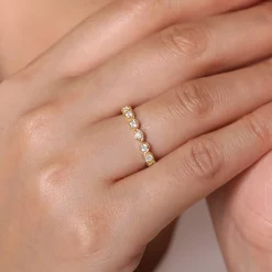 Online Gabriel & Co. 14K Yellow Gold Diamond Ladies Ring