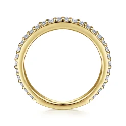 Hot Gabriel & Co. 14K Yellow Gold Diamond Ladies Stackable Ring