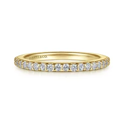 Hot Gabriel & Co. 14K Yellow Gold Diamond Ladies Stackable Ring