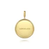 Clearance Gabriel & Co. 14K Yellow Gold Diamond 32mm Round Medallion Personalized Pendant With Detachable Bail