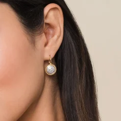 Online Gabriel & Co. 14K Yellow Gold Diamond Pave Bujukan Drop Earrings