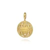 Best Gabriel & Co. 14K Yellow Gold Diamond Pave Bujukan 24mm Medallion Pendant With Detachable Bail