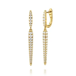 Online Gabriel & Co. 18K Yellow Gold Diamond Pave Drop Earrings