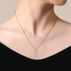 Sale Gabriel & Co. 14K Yellow Gold Diamond Pendant Necklace