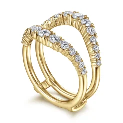 Best Gabriel & Co. 14K Yellow Gold Diamond Ring Enhancer - 1.01 ct