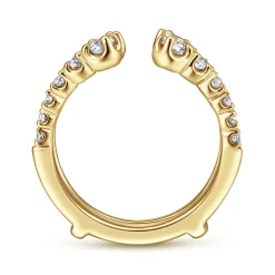 New Gabriel & Co. 14K Yellow Gold Diamond Ring Enhancer - 0.85 ct