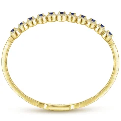 Outlet Gabriel & Co. 14K Yellow Gold Diamond Sapphire Bangle