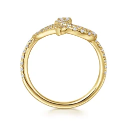 Outlet Gabriel & Co. 14K Yellow Gold Diamond Snake Ladies Ring