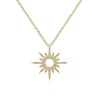 New Gabriel & Co. 14K Yellow Gold Diamond Spike Starburst Pendant Diamond Necklace
