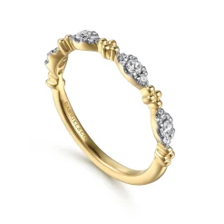 Discount Gabriel & Co. 14K Yellow Gold Diamond Stackable Ring 0.2ct-Bujukan