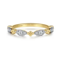 Discount Gabriel & Co. 14K Yellow Gold Diamond Stackable Ring 0.2ct-Bujukan