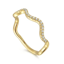Hot Gabriel & Co. 14K Yellow Gold Diamond Stackable Ring