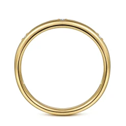 New Gabriel & Co. 14K Yellow Gold Diamond Stackable Ring 0.02ct