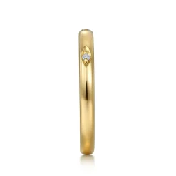 New Gabriel & Co. 14K Yellow Gold Diamond Stackable Ring 0.02ct